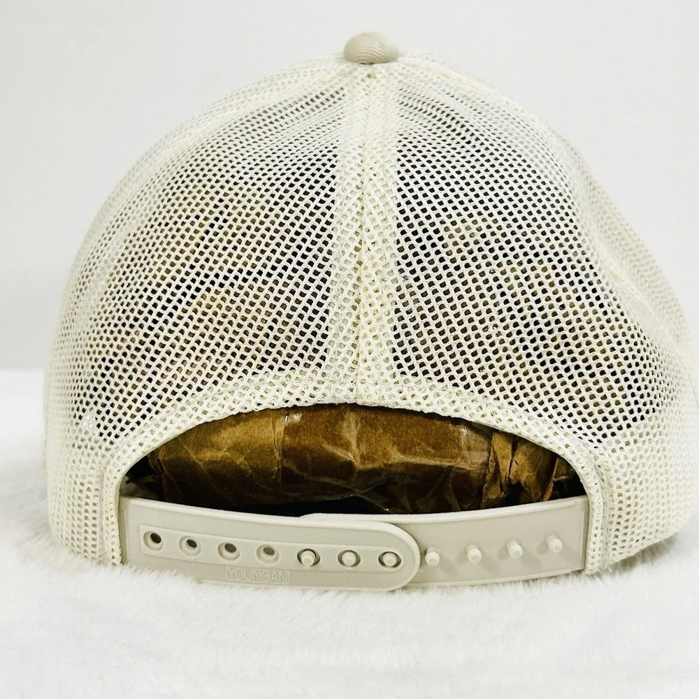 Heavy Duty Grandpa Trucker Wordmark Hat Cap Adjustable Snapback Beige Outdoors‎